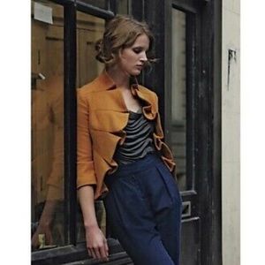 Anthropologie Tabitha wool jacket mustard yellow